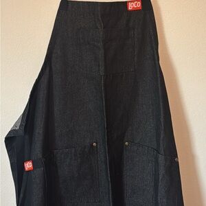 LOCO Black Denim Apron